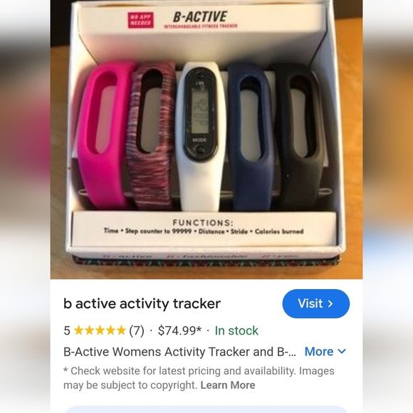 B-Fit Activity Fitness Tracker.New in Box includes Tracker and Interchange bands - Picture 2 of 7